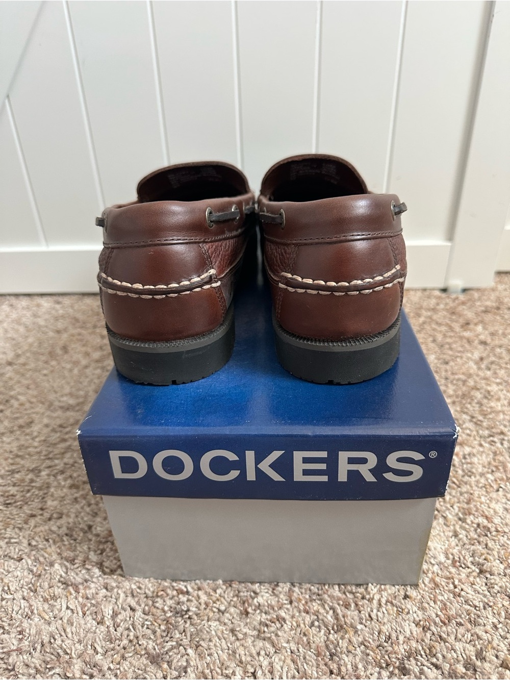 Dockers Erie Men’s Size 10 Red Brown Leather Tassel Kiltie Boat Shoes Loafers - Picture 6 of 10